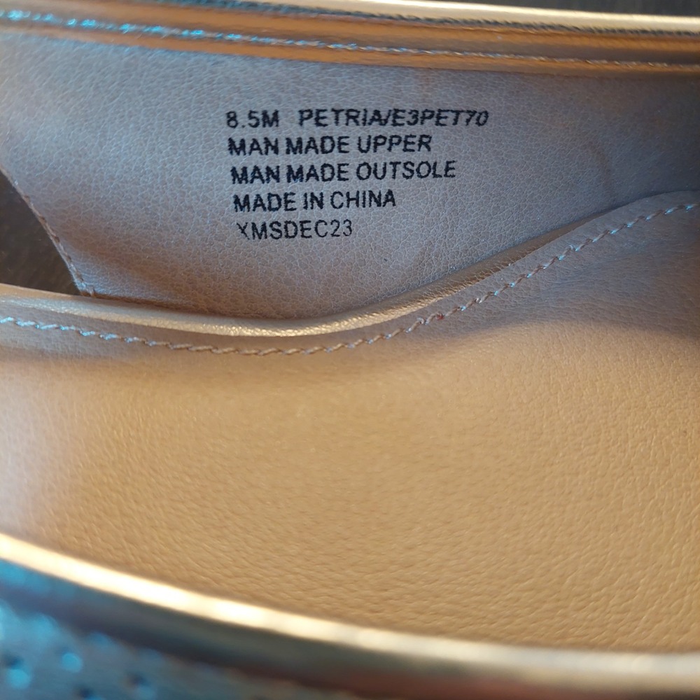 Esprit Gold Perforated Pointed Toe Slingback Flats - Picture 9 of 9